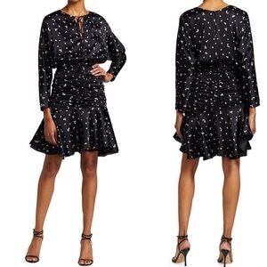 Silvia Tcherassi Rachel Flounce Hem Dress Black Ivy